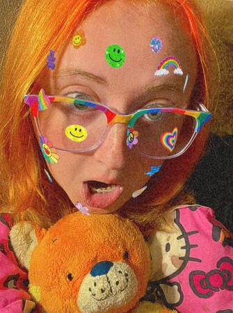 me doing a silly shocked face