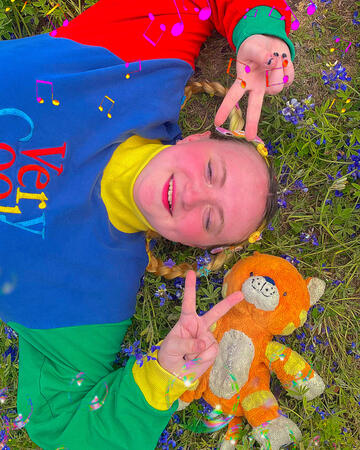 me and Tak in a field of flowers